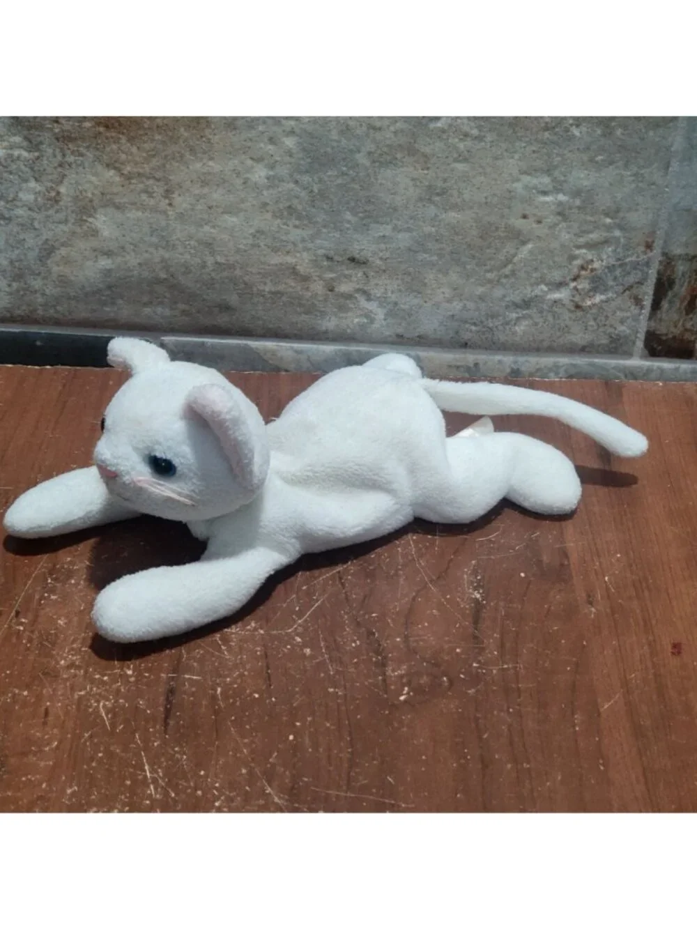 Ty Beanie Baby Flip White Cat 1993 Retired Original Plush Stuffed Animal Toy